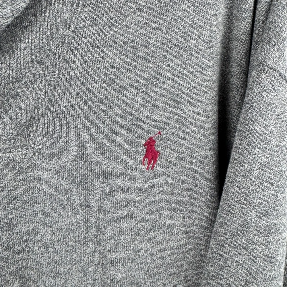 Polo Ralph Lauren Shawl Collar Pullover Mens 2XB Grey Cotton Preppy Old Money